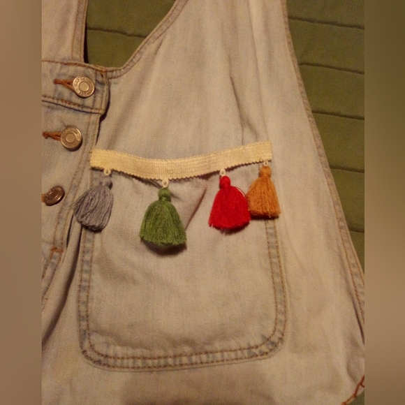 Handmade Gap overalls bohemian hobo bag - Picture 13 of 13